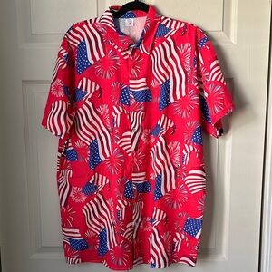 Patriotic Red, White, and Blue Men's Shirt